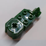 2x2 Technik Stein modifiziert mit Achsloch, Rotation Joint Ball Half (Vertical Side), Vertical Axle Hole End (Fist), dunkelgrün dark green
