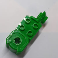 2x2 Technik Stein modifiziert mit Achsloch, Rotation Joint Ball Half (Vertical Side), Vertical Axle Hole End (Fist), grün green