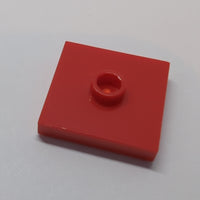 NEU Plate, Modified 2x2 with Groove and 1 Stud in Center (Jumper) rot red