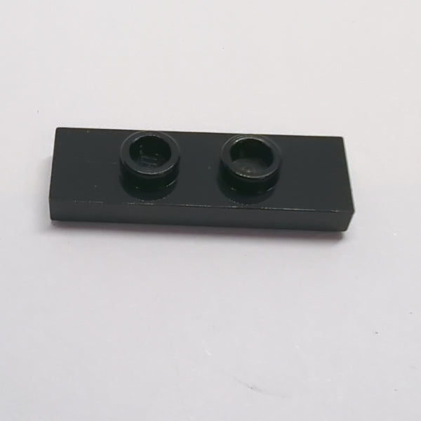NEU Plate, Modified 1 x 3 with 2 Studs (Double Jumper) schwarz black