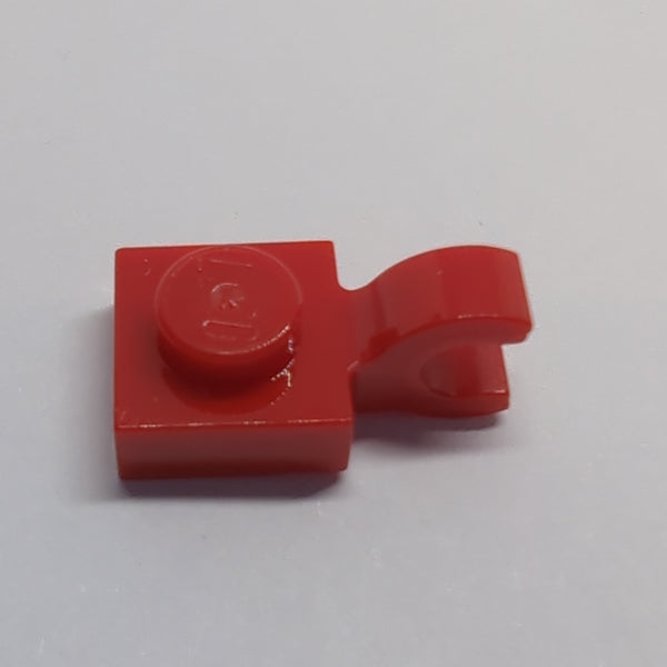 NEU Plate, Modified 1x1 with Open O Clip (Horizontal Grip) rot red