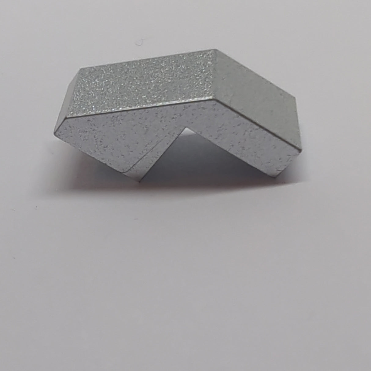 NEU Schrägstein 45° 2 x 1 mit Ausschnitt metallic silber