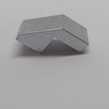 NEU Schrägstein 45° 2 x 1 mit Ausschnitt metallic silber