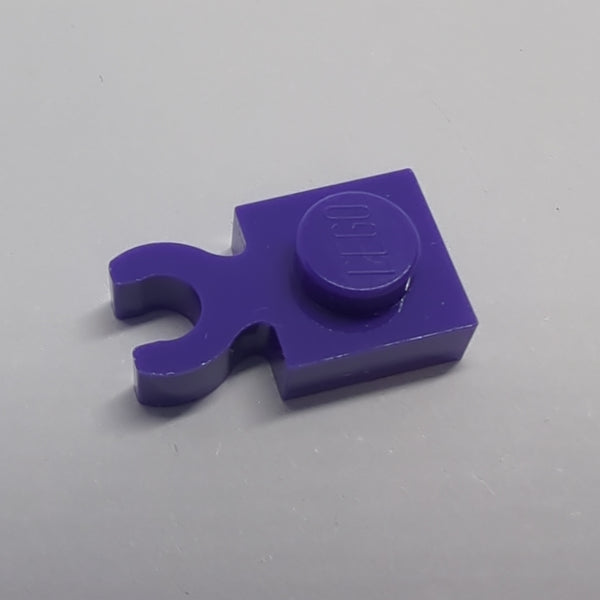 NEU Plate, Modified 1 x 1 with Open O Clip Thick (Vertical Grip) lila dark purple