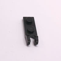 NEU Hinge Plate 1x2 Locking with 2 Fingers on End and 7 Teeth without Bottom Groove schwarz black