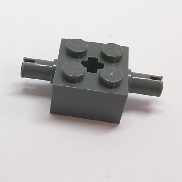 NEU Brick, Modified 2x2 with Pins and Axle Hole neudunkelgrau dark bluish gray