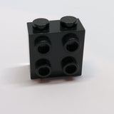 NEU Stein, modifiziert 1x2x1 2/3 mit Noppen an einer Seite schwarz