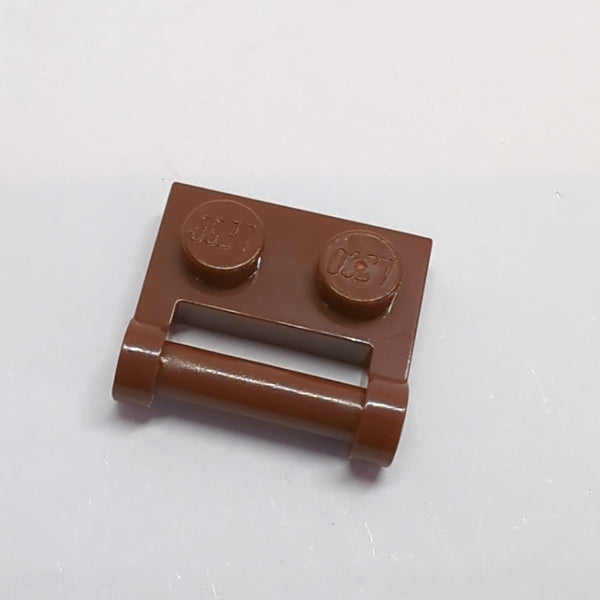 NEU Plate, Modified 1x2 with Bar Handle on Side - Closed Ends neubraun reddish brown