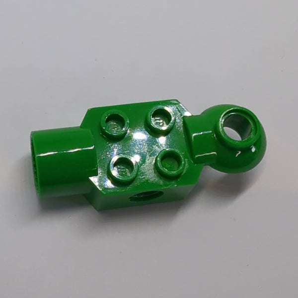 2x2 Technik Stein modifiziert mit Pinloch, Drehgelenkkugel halb (horizontale Oberseite), Drehgelenkpfanne grün green