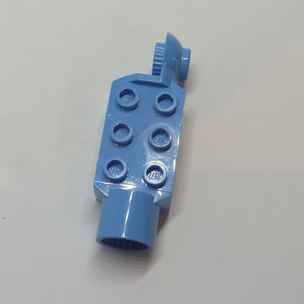 2x3 Technik Stein modifiziert mit Pinloch, Drehgelenkkugel halb (vertikale Oberseite), Drehgelenkpfanne mittelblau medium blue