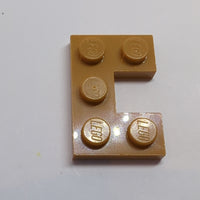 2x3 Platte mit 1x1 Cutout nougat medium nougat