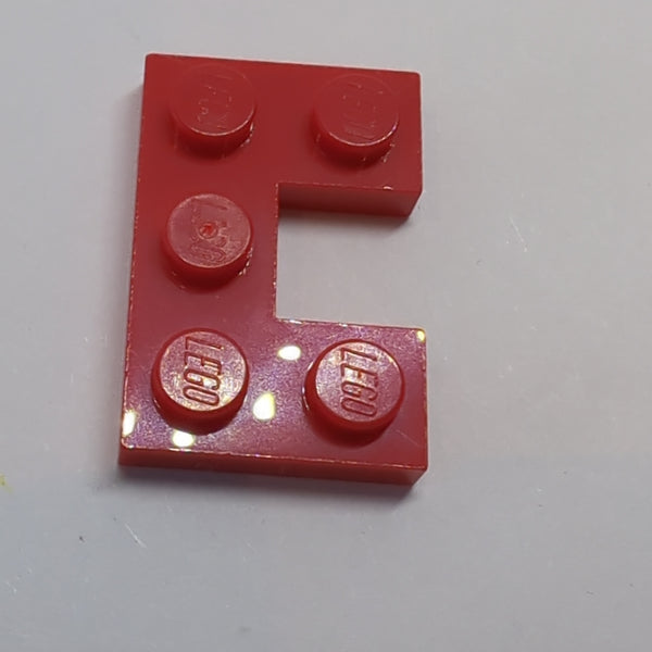 2x3 Platte mit 1x1 Cutout rot red