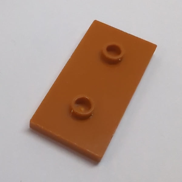 2x4 Platte/Fliese modifiziert mit 2 Noppen (Doppel Jumper) dunkelorange dark orange