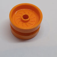 Felge 18x12mm mit Achsloch und Stud, Solid Brake Rotor Lines orange orange