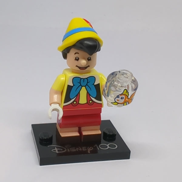NEU Minifigur Pinocchio, Disney 100 (Complete Set with Stand and Accessories)