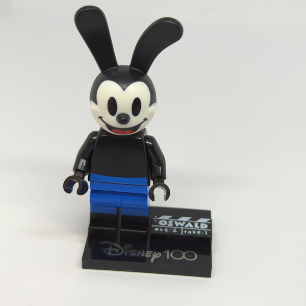 NEU Minifigur Oswald the Lucky Rabbit, Disney 100 (Complete Set with Stand and Accessories)