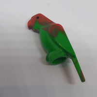 Papagei Bird, Parrot with Small Beak with Marbled Red Pattern grün green