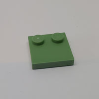 NEU Tile, Modified 2x2 with Studs on Edge sandgrün sand green