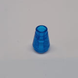 NEU Cone 1 x 1 with Top Groove transparent dunkelblau trans-dark blue