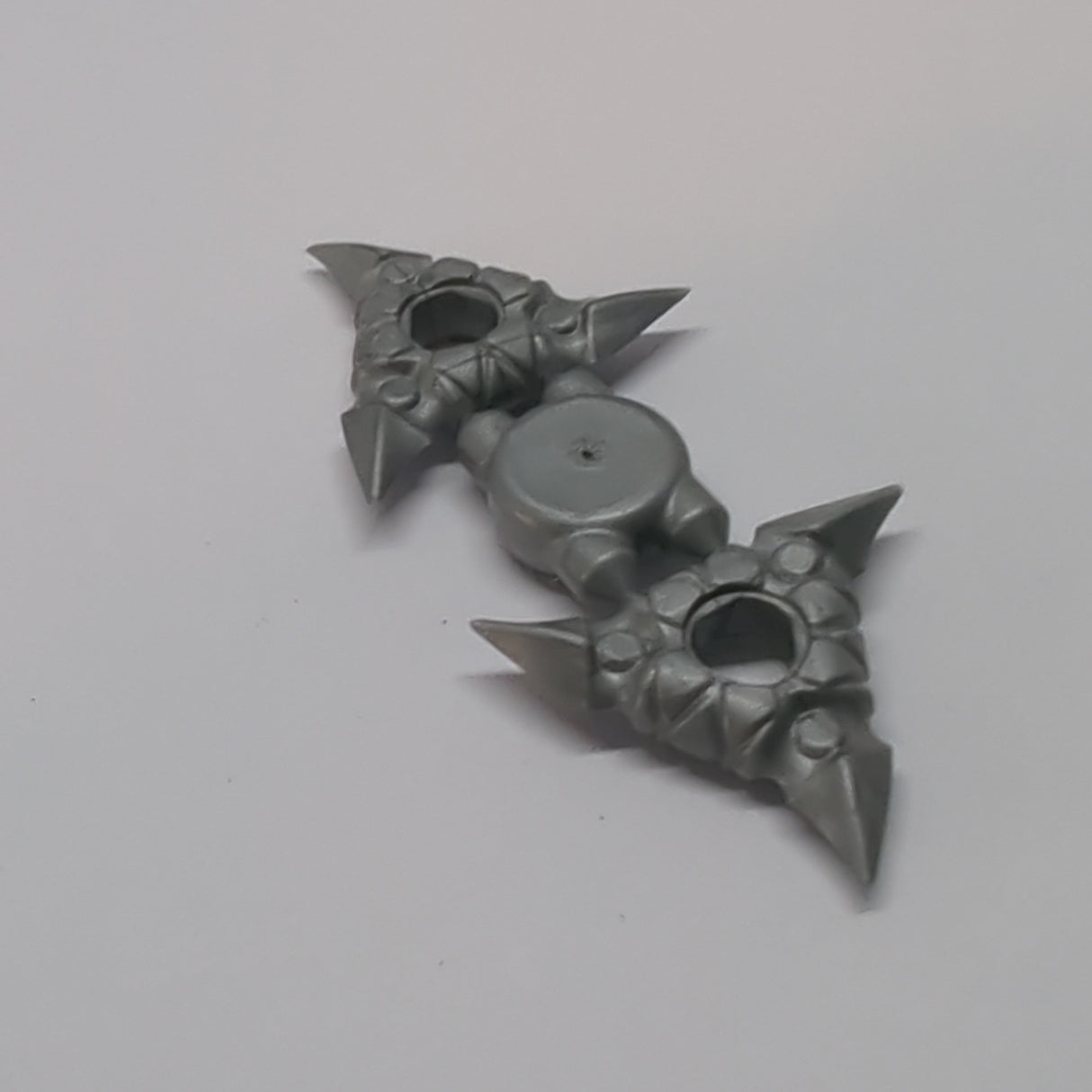 NEU Minifigur, Waffe Wurfstern (Shuriken) doppelt pearlsilber