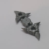 NEU Minifigure, Weapon Throwing Star &#40;Shuriken&#41; with Textured Grips, 2 on Sprue pearlsilber flat silver