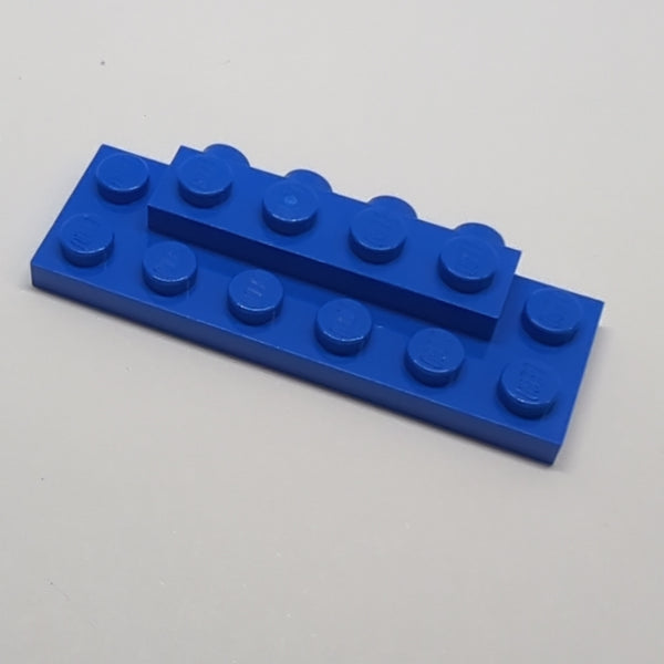 NEU Plate, Modified 2 x 6 x 2/3 with 4 Studs on Side blau blue