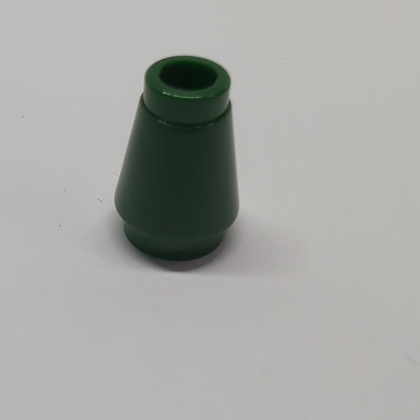 NEU Cone 1 x 1 with Top Groove dunkelgrün dark green