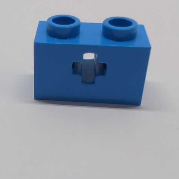 NEU Technic, Brick 1 x 2 with Axle Hole dunkelazur dark azure