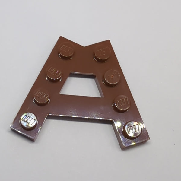 NEU Wedge, Plate A-Shape with 2 Rows of 4 Studs neubraun reddish brown