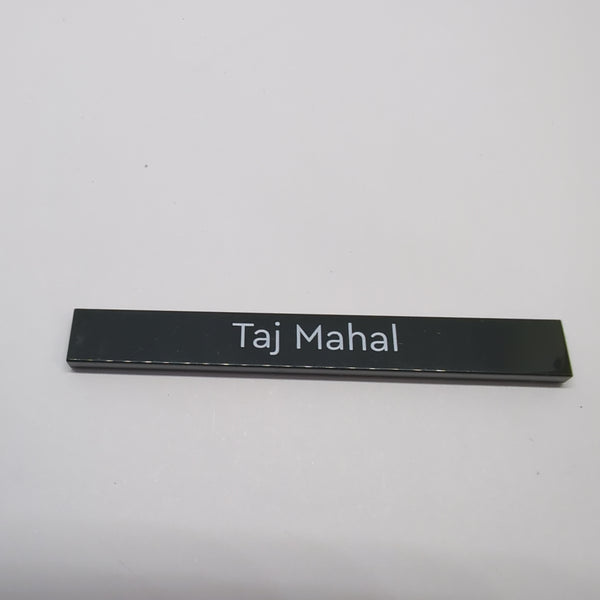 NEU Tile 1 x 8 with (Taj Mahal) Pattern schwarz black