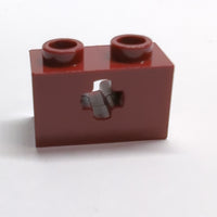 NEU Technic, Brick 1 x 2 with Axle Hole dunkelrot dark red