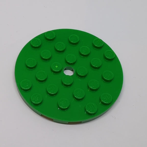 6x6 Rundplatte mit Loch grün green