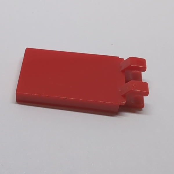 2x3 modifizierte Fliese mit 2 Clips gewinkelt rot red