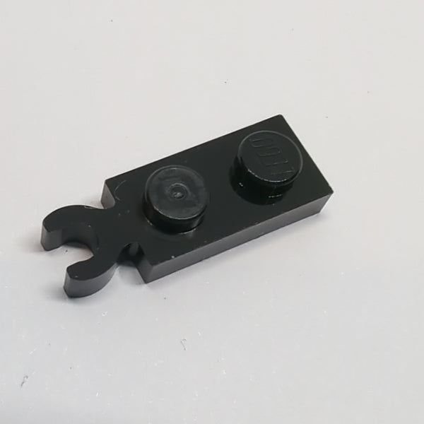 NEU Plate, Modified 1 x 2 with Clip on End &#40;Vertical Grip&#41; schwarz black