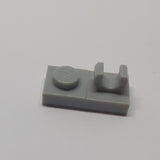 NEU Plate, Modified 1 x 2 with Open O Clip on Top neuhellgrau light bluish gray