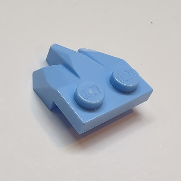 NEU Plate, Modified 1 x 2 with 3 Claws / Rock Fingers hellblau bright light blue