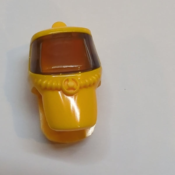 NEU Minifigure, Headgear Hood Hazard Suit with Trans-Brown Face Shield hellorange bright light orange