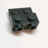 NEU Plate, Modified 2 x 2 x 2/3 with 2 Studs on Side - Hollow Bottom Tube schwarz black