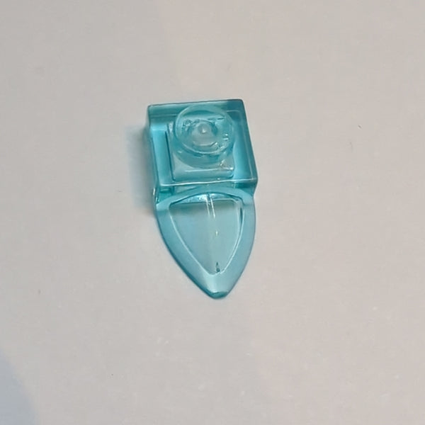 NEU Plate, Modified 1 x 1 with Tooth Horizontal transparent hellblau trans-light blue