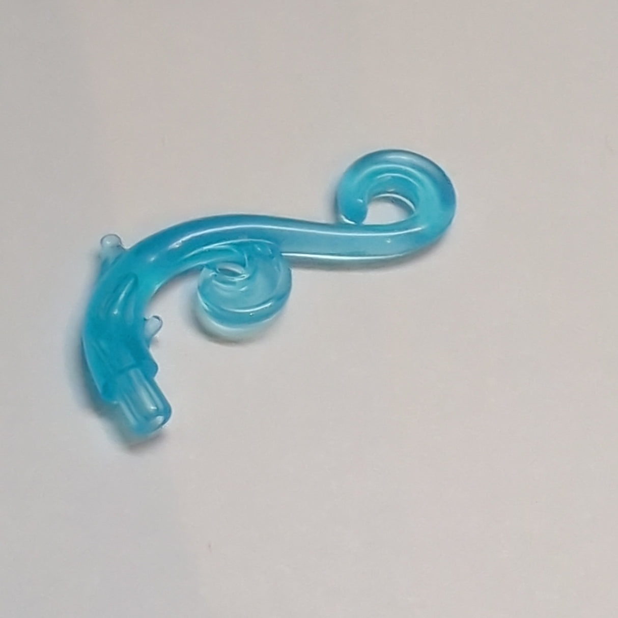 NEU Pflanzensiel gebogen mit Dornen Wirbeln transparent hellblau