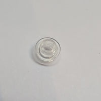 NEU Plate, Round 1 x 1 with Open Stud transparent weiss trans clear