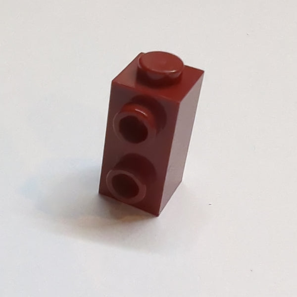 NEU Brick, Modified 1 x 1 x 1 2/3 with Studs on Side dunkelrot dark red