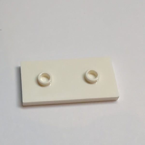 NEU Plate, Modified 2x4 with 2 Studs (Double Jumper) weiss white