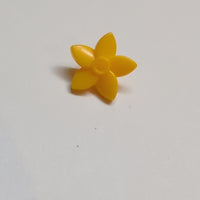 NEU Friends Accessories Hair Decoration, Flower with Pointed Petals and Small Pin hellorange bright light orange