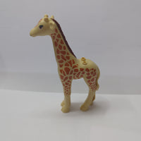 NEU Giraffe, Friends with Reddish Brown Mane, Dark Orange Eyes and Spots Pattern beige tan