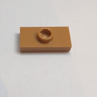 NEU Plate, Modified 1 x 2 with 1 Stud with Groove and Bottom Stud Holder &#40;Jumper&#41; nougat medium nougat