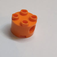 NEU Brick, Round 2 x 2 with Pin Holes orange orange