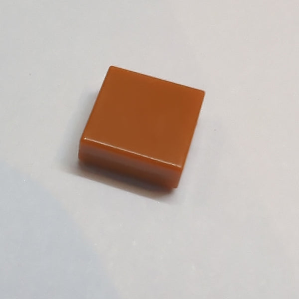 NEU Tile 1 x 1 with Groove dunkelorange dark orange