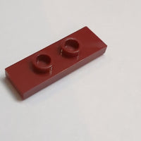 NEU Plate, Modified 1 x 3 with 2 Studs &#40;Double Jumper&#41; dunkelrot dark red