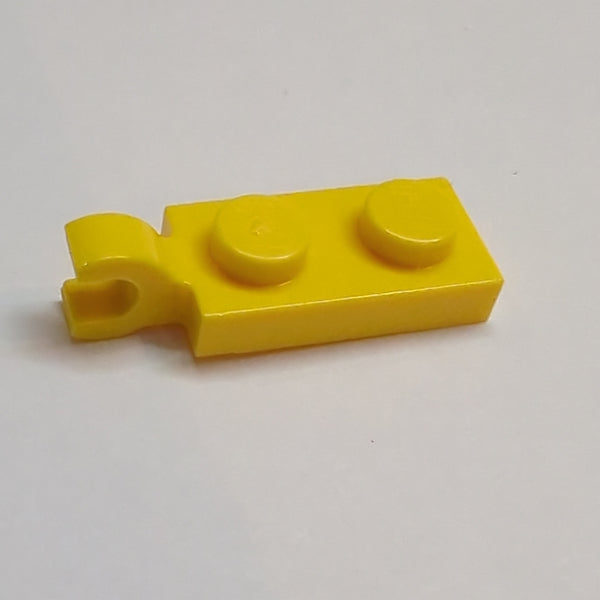 NEU Plate, Modified 1 x 2 with Clip on End (Horizontal Grip) gelb yellow